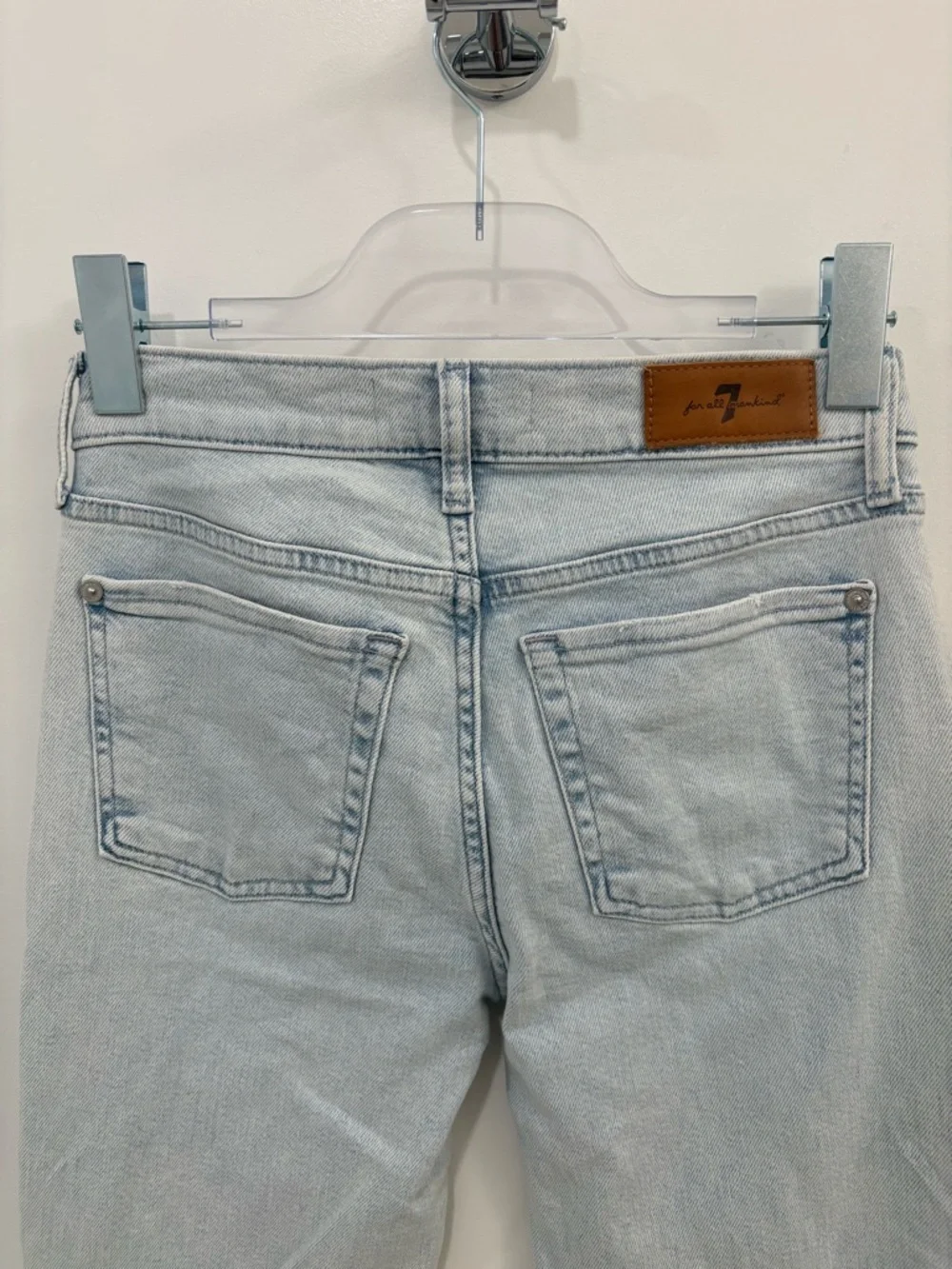 7 For All Mankind Luxe Vintage Tailorless Dojo High Rise Flare Jeans Size 27
